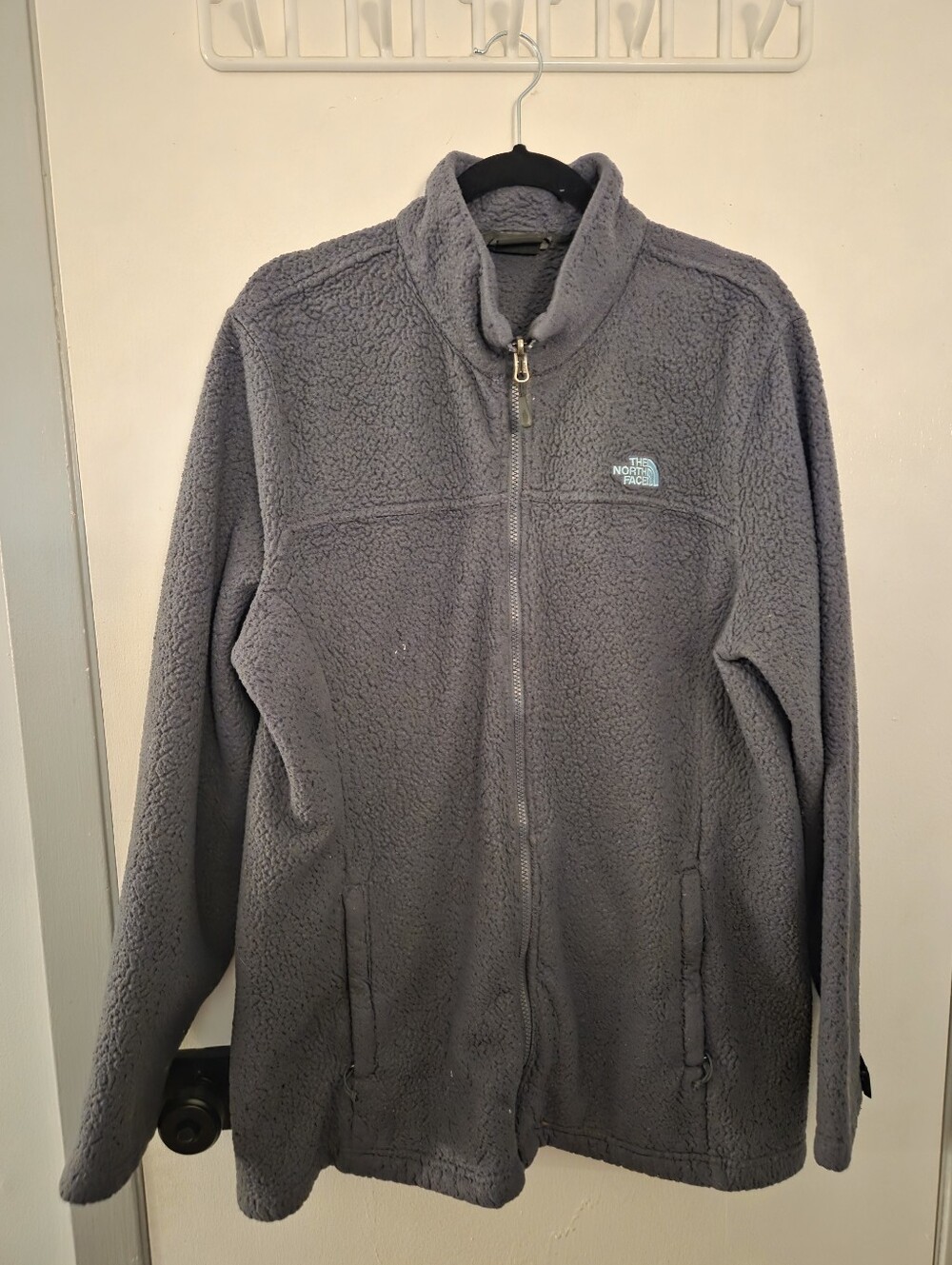 The North Face Osito Slate Grey High Pile Plush Fleece Full Zip Jacket XXL 2XL
